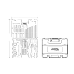 KIT FERRAMENTAS PARA MECANICO 176 PÇS 44952176 TRAMONTINAPRO