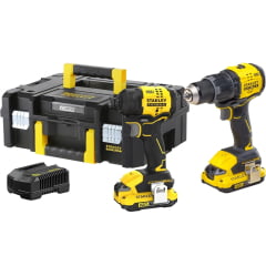 Kit Furadeira E Parafusadeira De Impacto Stanley Sbdi465d2t