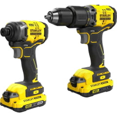 Kit Furadeira E Parafusadeira De Impacto Stanley Sbdi465d2t