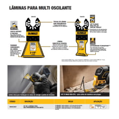 Kit Lâminas Multicortadora Oscilante 03 pçs DWA423SET Dewalt