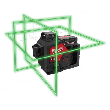 Kit Nível laser 3D Verde 360° M12 4.0Ah 3632-21 Milwaukee