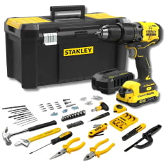 KIT PARAFUSADEIRA FURADEIRA DE IMPACTO 1/2" (13MM) A BATERIA 20V SCD711D1H-BR