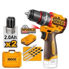 Kit Parafusadeira furadeira 1/2'' a bateria 16V 66Nm Brushless CIDLI166062 Ingco