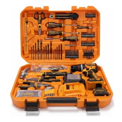 Kit Parafusadeira Furadeira 1/2''  a Bateria 20V 166 Peças HKTHP41662-9 Ingco 