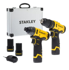 Kit Parafusadeira E Furadeira Impacto 12v Stanley SCHI10D2FK