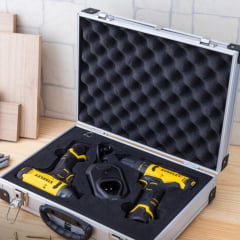 Kit Parafusadeira E Furadeira Impacto 12v Stanley SCHI10D2FK