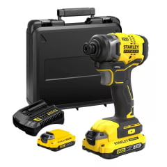 Kit Parafusadeira de impacto 1/4! 20V Brushless SBI810D2K + Parafusadeira e Furadeira de Impacto SBD715B-B3 Stanley 1/2" 20V + BRINDE Bateria Extra 20v 4ah