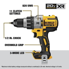 Kit Parafusadeira Furadeira Impacto 1/2" DCD996P2T-BR Dewalt 
