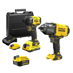 Kit Parafusadeira de impacto 1/4" 20V Brushless SBI810D2K + SBW940B Chave de Impacto 1/2” (13mm) de Alto Torque 20V Max  + BRINDE Bateria Extra 20v 4ah