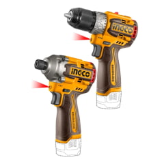 Kit Parafusadeira/Furadeira + Parafusadeira de Impacto 16v Cosli240968-9 Ingco