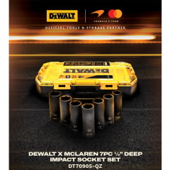 KIT SOQUETE DE IMPACTO 1/2" LONGO MCLAREN 7 PÇS DT70905-QZ DEWALT KIT SOQUETE DE IMPACTO 1/2" LONGO MCLAREN 7 PÇS DT70905-QZ DEWALT