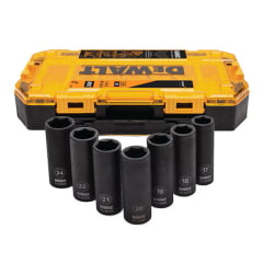 KIT SOQUETE DE IMPACTO 1/2" LONGO MCLAREN 7 PÇS DT70905-QZ DEWALT