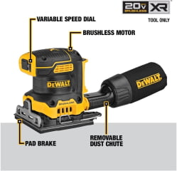 Lixadeira Orbital 1/4'' 20V MAX Brushless DCW200B Dewalt Lixadeira Orbital 1/4'' 20V MAX Brushless DCW200B Dewalt