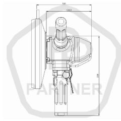 Lixadeira pneumática vertical 6000 RPM PPLV-3564 PARTNER