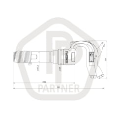  Martelete pneumático sextavado 3KG 3.500IPM PPMR-0322 PARTNER