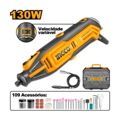 Micro Retífica Com 109 Acessórios 130W 220V MG13328-9 Ingco