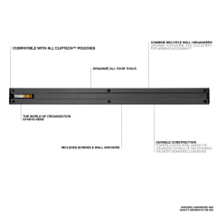 ORGANIZADOR DE PAREDE CLIPTECH DE 24" 61CM TB-53 TOUGHBUILT