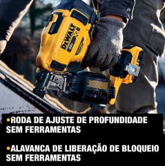 PREGADOR DE TELHADO DE BOBINA 20V MAX* 15° DCN45RNB DEWALT