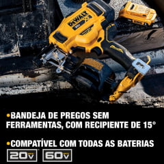 PREGADOR DE TELHADO DE BOBINA 20V MAX* 15° DCN45RNB DEWALT