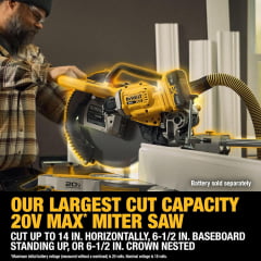 SERRA MEIA ESQUADRIA 12 TELESCÓPICA À BATERIA DCS785B DEWALT 