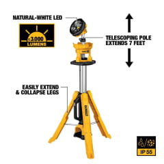 Torre de Iluminação LED a Bateria 20V 3.000 Lúmens DCL079B DEWALT 
