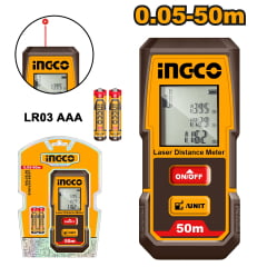 Trena Laser Medidor Digital Profissional 50M Ingco HLDD0508 Trena Laser Medidor Digital Profissional 50M Ingco HLDD0508