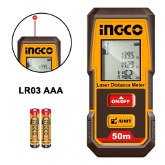 Trena Laser Medidor Digital Profissional 50M Ingco HLDD0508
