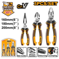 Jogo De Alicates 3 Peças Alta Performance Ingco Hkhlps2831 Jogo De Alicates 3 Peças Alta Performance Ingco Hkhlps2831