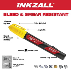 KIT 07 CANETAS PONTA MÉDIA LIQUIDO INKZALL MILWAUKEE 