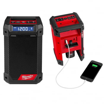 Rádio Bluetooth AM/FM Carregador Bateria M12 2951 Milwaukee