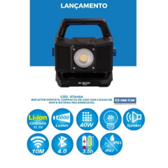 Lanterna LED Alto-falante Bluetooth 4000lm 9TA46A King Tony