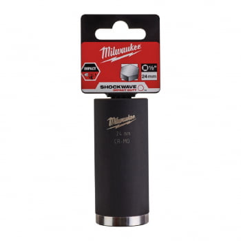 SOQUETE IMPACTO LONGO ENCAIXE 1/2" X 24MM 4932352857 MILWAUKEE