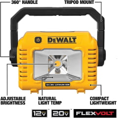 LANTERNA / REFLETOR LED TASK LIGHT 2000 LMS 12V/20V MAX DCL077B DEWALT