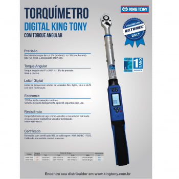 Torquímetro Digital 40-200 Nm 1/2 34467-1AG King Tony
